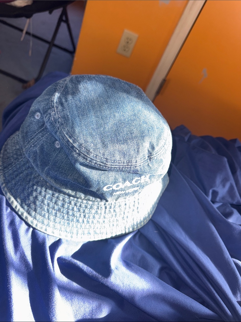 Coach Denim Bucket Hat - Blue